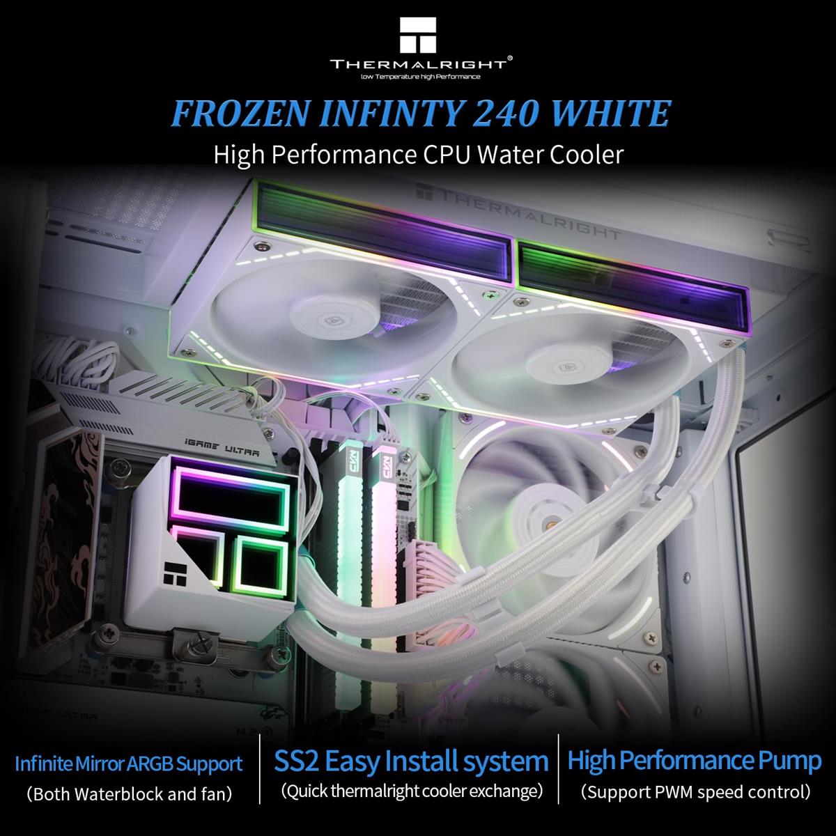 Thermalright Liquid Cooler Frozen Infinity 240 ARGB White Thermalright Liquid Cooler Frozen Infinity 240 ARGB White